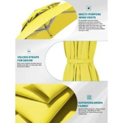 10 Ft. Aluminum Cantilever Umbrella With Cover In Yellow -Jearey cantilever umbrellas boerte10 yellow a0 1000