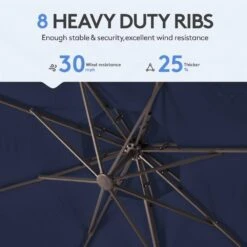 10 Ft. Round Patio Cantilever Umbrella With Cover In Navy -Jearey cantilever umbrellas boerte11 navy 44 1000