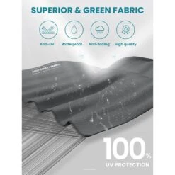 Deluxe Square Aluminum 10 Ft. X 10 Ft. Large Curvy Cantilever Outdoor Patio Umbrella With Cover In Gray -Jearey cantilever umbrellas fgwt10 gray 1d 1000