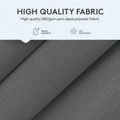 10 Ft. Square Cantilever Umbrella Patio Rotation Outdoor Umbrella With Cover In Gray -Jearey cantilever umbrellas fxlms10 gy 44 1000