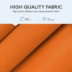 10 Ft. Square Cantilever Umbrella Patio Rotation Outdoor Umbrella With Cover In Orange -Jearey cantilever umbrellas fxlms10 og 44 1000