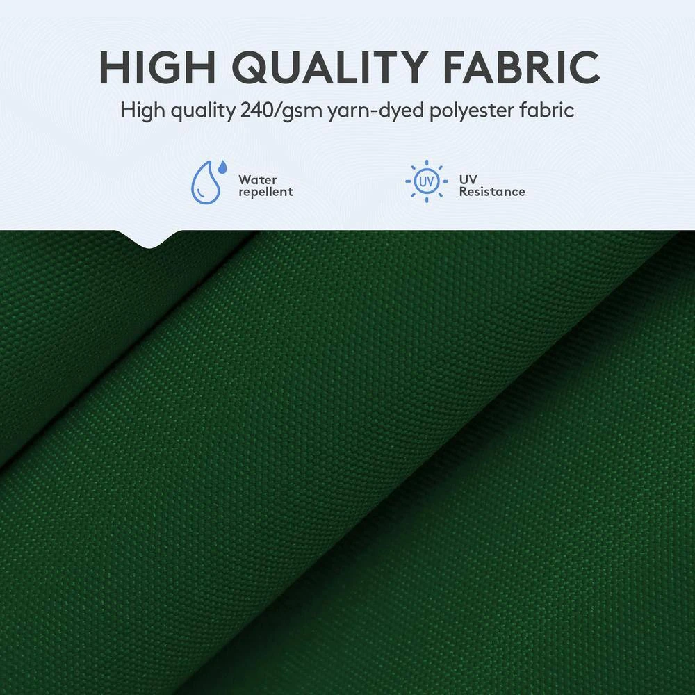 11 Ft. Square Cantilever Umbrella Patio Rotation Outdoor Umbrella With Cover In Dark Green 6 11 Ft. Square Cantilever Umbrella Patio Rotation Outdoor Umbrella With Cover In Dark Green - Image 6