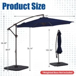 Curvy 10 Ft. Steel Large Cantilever Patio Umbrella With Cross Base In Navy 13 Curvy 10 Ft. Steel Large Cantilever Patio Umbrella With Cross Base In Navy -Jearey cantilever umbrellas s 10xjs navy 44 1000