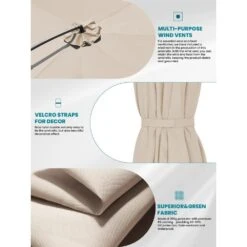 Curvy 11 Ft. Steel Large Cantilever Patio Umbrella With Sandbag And Cross Base In Beige -Jearey cantilever umbrellas s 11xjs beige a0 1000