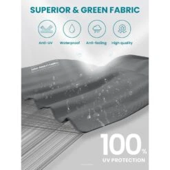 Curvy 11 Ft. Steel Large Cantilever Patio Umbrella With Sandbag And Cross Base In Gray -Jearey cantilever umbrellas s 11xjs gray 66 1000