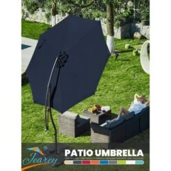 Curvy 11 Ft. Steel Large Cantilever Patio Umbrella With Sandbag And Cross Base In Navy 13 Curvy 11 Ft. Steel Large Cantilever Patio Umbrella With Sandbag And Cross Base In Navy -Jearey cantilever umbrellas s 11xjs navy 31 1000