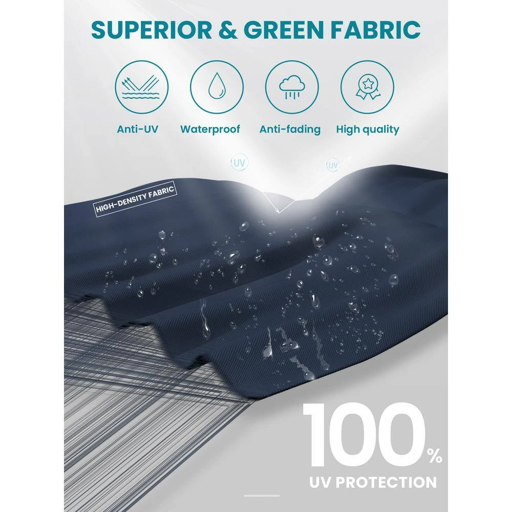 Curvy 11 Ft. Steel Large Cantilever Patio Umbrella With Sandbag And Cross Base In Navy 5 Curvy 11 Ft. Steel Large Cantilever Patio Umbrella With Sandbag And Cross Base In Navy - Image 5