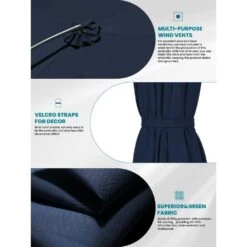 Curvy 11 Ft. Steel Large Cantilever Patio Umbrella With Sandbag And Cross Base In Navy 9 Curvy 11 Ft. Steel Large Cantilever Patio Umbrella With Sandbag And Cross Base In Navy -Jearey cantilever umbrellas s 11xjs navy a0 1000