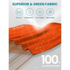 Curvy 11 Ft. Steel Large Cantilever Patio Umbrella With Sandbag And Cross Base In Orange -Jearey cantilever umbrellas s 11xjs orange 66 1000