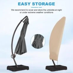 11 Ft.Outdoor Cantilever Offset Umbrella Patio Umbrella With Sandbag And Cover In Gray -Jearey cantilever umbrellas wts11 gy a0 1000