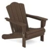 Classic Coffee Brown Folding Plastic Adirondack Chair