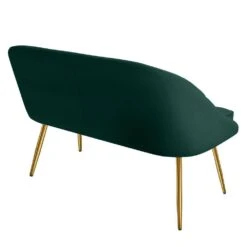 Modern 48 In. Golden Base Velvet Tufted 2-Seats Dark Green Loveseat Sofa For Living Room Furniture Sets -Jearey dark green jearey loveseats e15sry hd dgn 44 1000