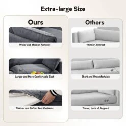 Modern Dark Grey Corduroy Accent Armchair With Ottoman For Living -Jearey dark grey jearey accent chairs e46sf 1 dark grey 4f 1000