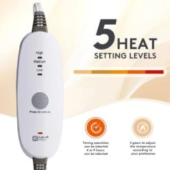 Electric Heated Blanket Grey -Jearey electric blankets drgthk hd beige 1f 1000