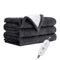 Electric Heated Blanket Grey