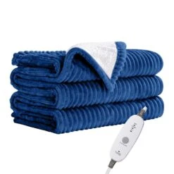 Electric Heated Blanket Navy