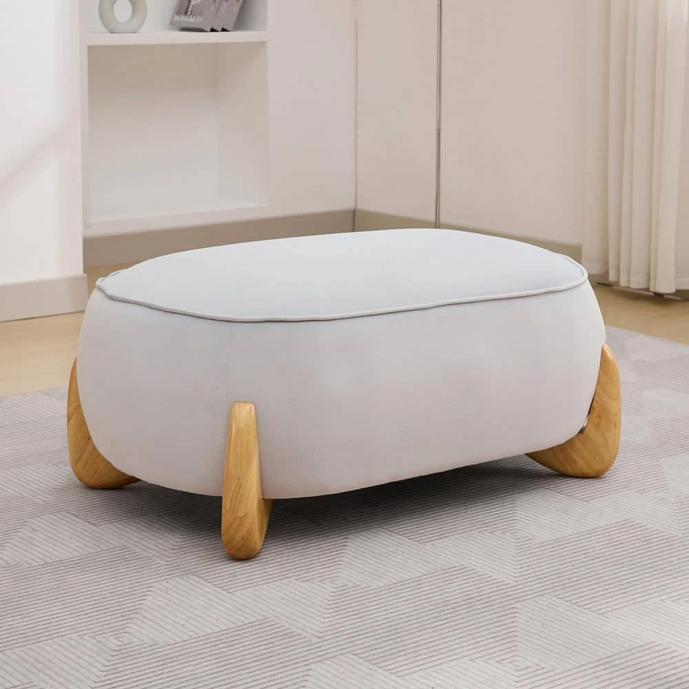 Modern Gray Velvet Accent Arm Chair With Ottoman 6 Modern Gray Velvet Accent Arm Chair With Ottoman - Image 6