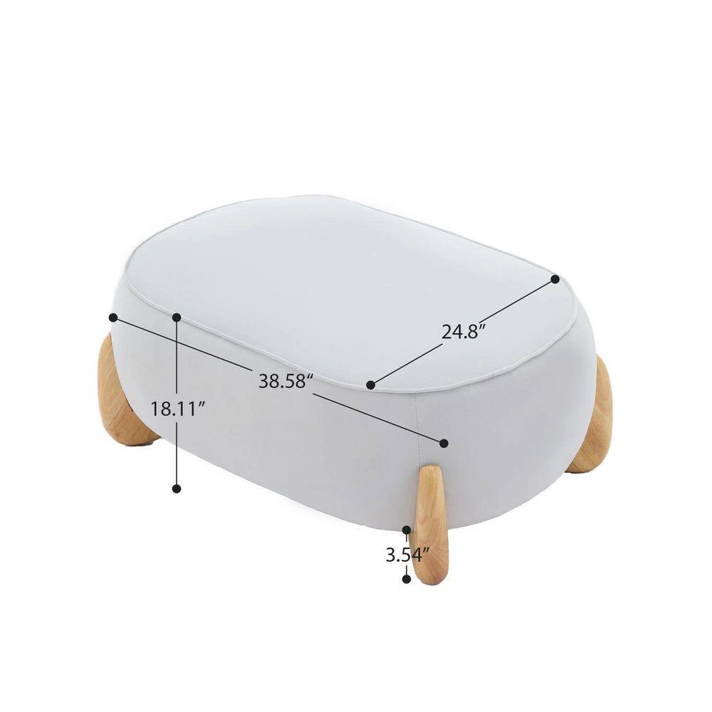 Modern Gray Velvet Accent Arm Chair With Ottoman 3 Modern Gray Velvet Accent Arm Chair With Ottoman - Image 3