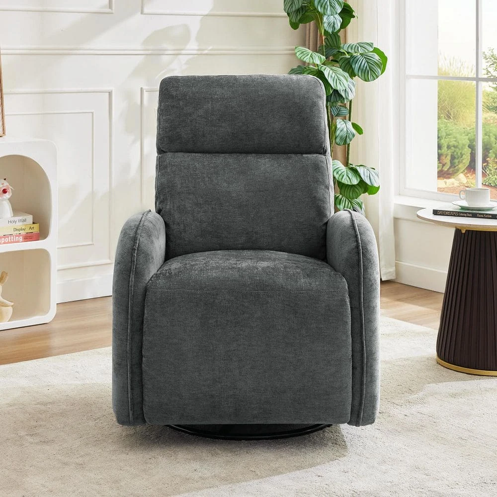 Chenille Gray 3-Position Swivel Power Nursery Recliner With USB And Induction Light Strip For Living Room 1 Chenille Gray 3-Position Swivel Power Nursery Recliner With USB And Induction Light Strip For Living Room