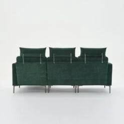 89 In. Square Arm Fabric L Shape Sectional Sofa With Chaise Lounge And Pillow In Green 16 89 In. Square Arm Fabric L Shape Sectional Sofa With Chaise Lounge And Pillow In Green -Jearey green jearey sofas couches xne 1 green 44 1000