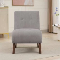Modern Corduroy Solid Wood Grey Lounge Armless Chair 13 Modern Corduroy Solid Wood Grey Lounge Armless Chair -Jearey grey jearey accent chairs xtdxr grey 44 1000