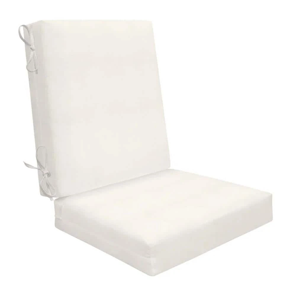 24 In. X 24 In. Deep Seat Outdoor Couch Sectional Sofa Cushion In White 1 24 In. X 24 In. Deep Seat Outdoor Couch Sectional Sofa Cushion In White