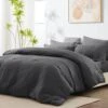 King Seersucker 7-Piece Cotton Blend Comforter Set Gray