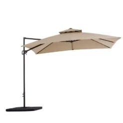 10 X 10 Ft. Steel Cantilever Patio Umbrella In Beige