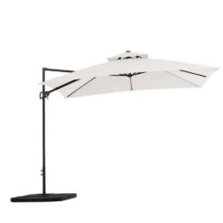 10 X 10 Ft. Steel Cantilever Patio Umbrella In Cream