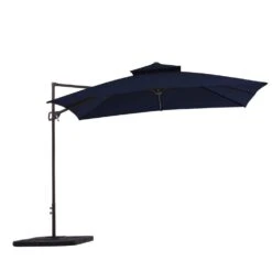 10 X 10 Ft. Steel Cantilever Patio Umbrella In Navy