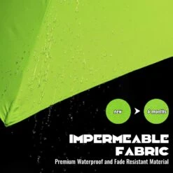 10 Ft. Cantilever Hanging Steel Offset Outdoor Patio Umbrella With Cross Base In Apple Green -Jearey jearey cantilever umbrellas 10cxxj agreen 4f 1000