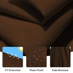 10 Ft. Cantilever Round Offset Patio Umbrella In Brown -Jearey jearey cantilever umbrellas 10xjs2 brn 4f 1000