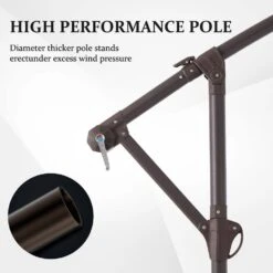 10 Ft. Cantilever Round Offset Patio Umbrella In Blue 11 10 Ft. Cantilever Round Offset Patio Umbrella In Blue -Jearey jearey cantilever umbrellas 10xjs2 bu 44 1000