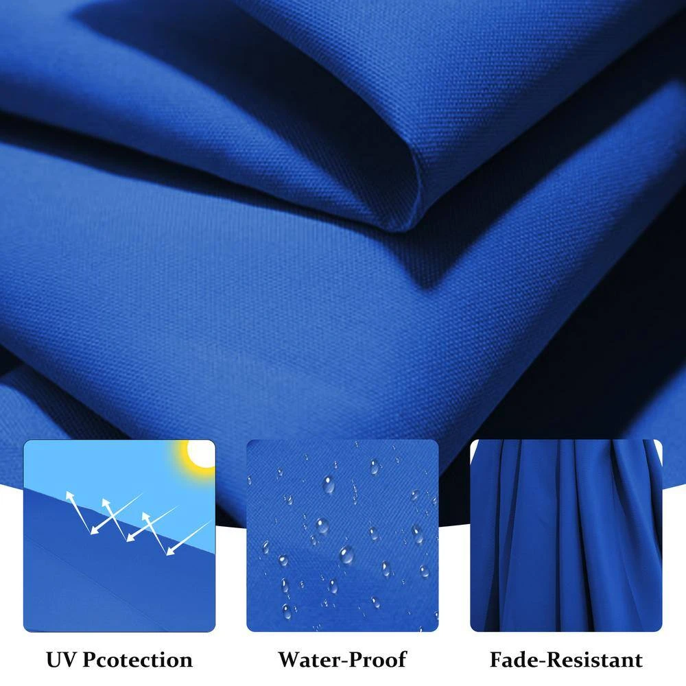 10 Ft. Cantilever Round Offset Patio Umbrella In Blue 3 10 Ft. Cantilever Round Offset Patio Umbrella In Blue - Image 3