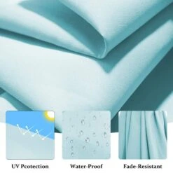 10 Ft. Cantilever Round Offset Patio Umbrella In Light Blue -Jearey jearey cantilever umbrellas 10xjs2 lbu 4f 1000