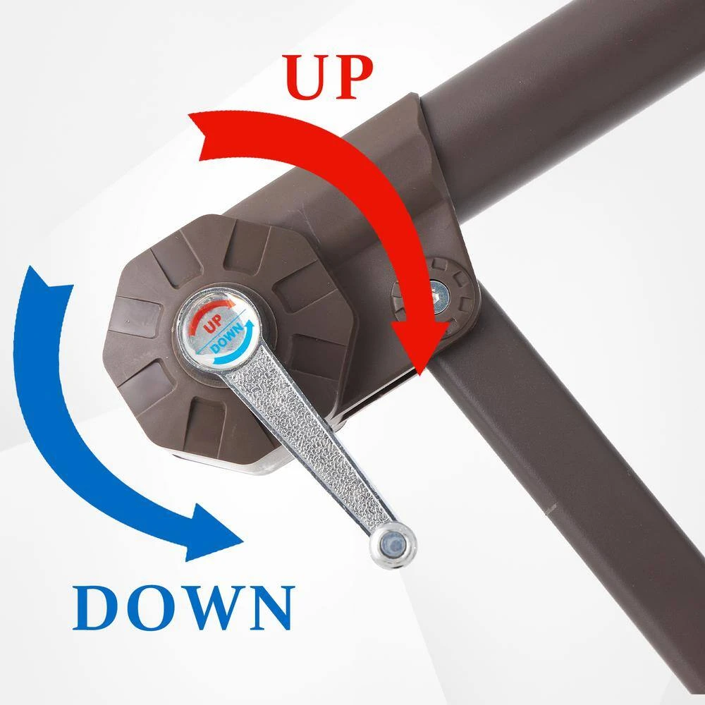 10 Ft. Cantilever Round Offset Patio Umbrella In Light Gray 6 10 Ft. Cantilever Round Offset Patio Umbrella In Light Gray - Image 6