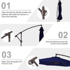 10 Ft. Cantilever Round Offset Patio Umbrella In Navy -Jearey jearey cantilever umbrellas 10xjs2 nv 1f 1000