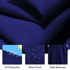 10 Ft. Cantilever Round Offset Patio Umbrella In Navy -Jearey jearey cantilever umbrellas 10xjs2 nv 4f 1000