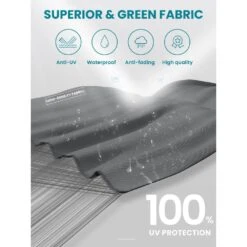 11 Ft.Double Top Round Outdoor Cantilever Umbrella With Cover,Heavy-Duty 360° Rotation Patio Umbrella In Gray -Jearey jearey cantilever umbrellas 11sdylm gray 66 1000