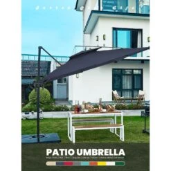 9 Ft. X 9 Ft. Square Aluminum Cantilever Tilt Patio Umbrella In Navy 21 9 Ft. X 9 Ft. Square Aluminum Cantilever Tilt Patio Umbrella In Navy -Jearey jearey cantilever umbrellas 9 9sdylm navy 31 1000