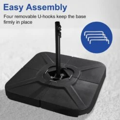 10 Ft. X 10 Ft. Sq. Cantilever Patio Umbrella With Weighted Base In Beige 9 10 Ft. X 10 Ft. Sq. Cantilever Patio Umbrella With Weighted Base In Beige -Jearey jearey cantilever umbrellas fx10ddz bg c3 1000