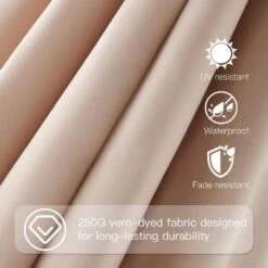 10 Ft. X 10 Ft. Square Two-Tier Top Rotation Outdoor Cantilever Patio Umbrella With Cover In Beige 15 10 Ft. X 10 Ft. Square Two-Tier Top Rotation Outdoor Cantilever Patio Umbrella With Cover In Beige -Jearey jearey cantilever umbrellas lk10fx beige 1f 1000