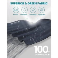 12 Ft. Aluminum 360-Degree Rotation Cantilever Patio Umbrella With Cover In Navy -Jearey jearey cantilever umbrellas lk12 navy 1d 1000