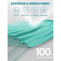 12 Ft. Aluminum 360-Degree Rotation Cantilever Patio Umbrella With Cover In Peacock Blue -Jearey jearey cantilever umbrellas lk12 pblue 1d 1000