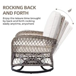 3-Piece Wicker Patio Conversation Set With Creamy White Cushions -Jearey jearey chat sets 3xes cwhite 4f 1000