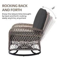 3-Piece Grey Wicker Patio Comfortable Conversation Set With Grey Cushions -Jearey jearey chat sets xes 3 grey 1f 1000