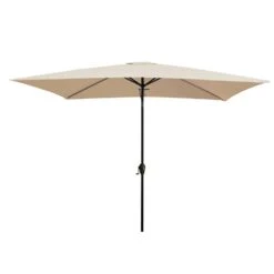 6.5 Ft. X 10 Ft. Steel Market Tilt Patio Umbrella In Beige -Jearey jearey market umbrellas 6 5jxs beige c3 1000