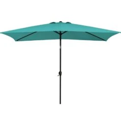 6.5 Ft. X 10 Ft. Steel Market Tilt Patio Umbrella In Peacock Blue -Jearey jearey market umbrellas 6 5jxs pb c3 1000