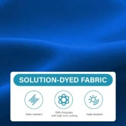 8 Ft. X 10 Ft. Steel Rectangular Market Umbrella In Blue -Jearey jearey market umbrellas 8x10jxs blue 1f 1000