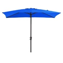 8 Ft. X 10 Ft. Steel Rectangular Market Umbrella In Blue -Jearey jearey market umbrellas 8x10jxs blue 40 1000
